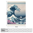 thumbnail image 4 of nygtbtfer Blanket Pink Throw Blanket for Bed Couch,Ocean Wave Fleece Blanket Twin Size Fuji Mountain Blanket,Japanese Theme Plush Blanket Soft Cozy, 4 of 6