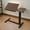 Walnut+black, variant on Adjustable Overbed Table with Wheels - Height Adjustable Bedside Table with Tilt Top, Mobile Work & Meal Tray for Bed & Sofa, Walnut+Black