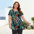 thumbnail image 6 of Sprinmer Womens Summer Tunic Tops Plus Size Short Sleeve Casual Shirts, 6 of 7