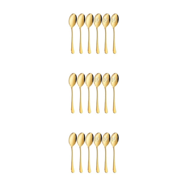 Yuarrent 6 unids/set cucharas de acero inoxidable duraderas y seguras para un juego diario de cubiertos de acero inoxidable sin preocupaciones Type1 NO1