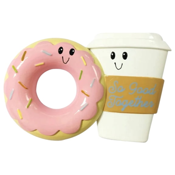 Coffee & Donut Couple Ornament