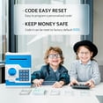 thumbnail image 2 of ATM Piggy Bank for Boys Girls, Mini ATM Coin Bank Money Saving Box with Password, Kids Safe Money Jar for Adults with Auto Grab Bill Slot, Great Gift Toy Bank for Kids(Blue White), 2 of 4