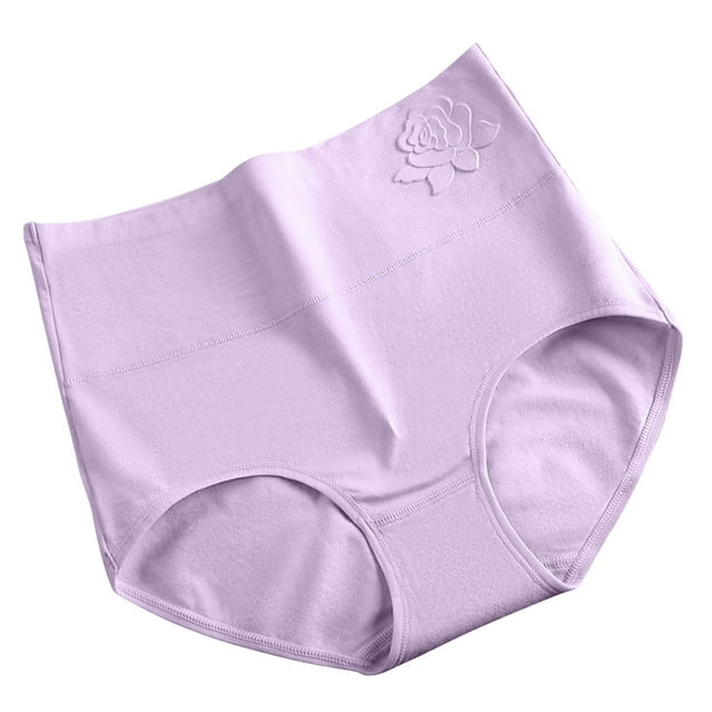 GigrtiJin Womens Cotton Underwear Mid-Rise Waist Seamless Solid Color Panties Breathable Comfortable Underpants