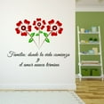 thumbnail image 3 of Spanish Wall Decals for Family Hallway - Familia donde la vida comienza y el amor nunca termina Family Love Quote in Spanish Home Wall Sticker - Size: 20 In x 16 In, 3 of 5