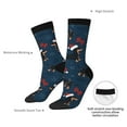 thumbnail image 4 of KLL Christmas Dachshund Print Cool Socks Men's Women's Crew Socks Funny Crazy Novelty Stockings, 4 of 6