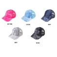 thumbnail image 5 of CC Navy Watercolor Messy Bun Trucker Cap, 5 of 6