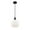 Matte Black / Matte White, variant on Innovations Lighting 516-1P Athens Athens 8" Wide Mini Pendant - Bronze
