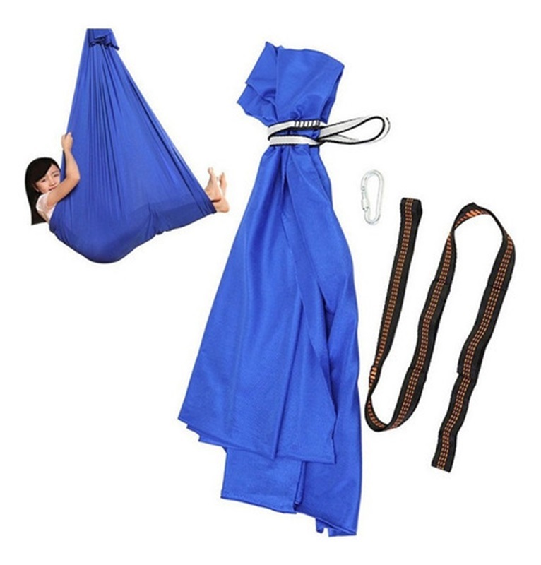 Generic 100 x 280 cm 1-Person Swing Hammock, Blue