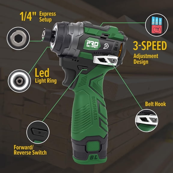 17V Brushless Impact Driver Set