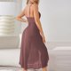 thumbnail image 4 of Estilo de falda larga y fluida de la moda de las mujeres que duermen la falda de espaghetti ajustable Midi A línea Midi falda, 4 of 4