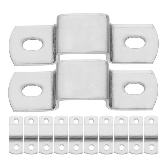 Ferencaa 12pcs Pipe Clamp Square Tube Clamp Bracket Tube Mount Clip Pipe Support Base Hanger