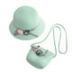 thumbnail image 1 of 1 juego de kit de playa para niños, adorable bolso bandolera con sombrero de paja para niñas (verde claro), 1 of 5