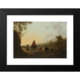 thumbnail image 2 of Jacob van Strij 18x13 Black Modern Framed Museum Art Print Titled - Landscape with Cattle Driver and Shepherd (C. 1780 - C. 1785), 2 of 5