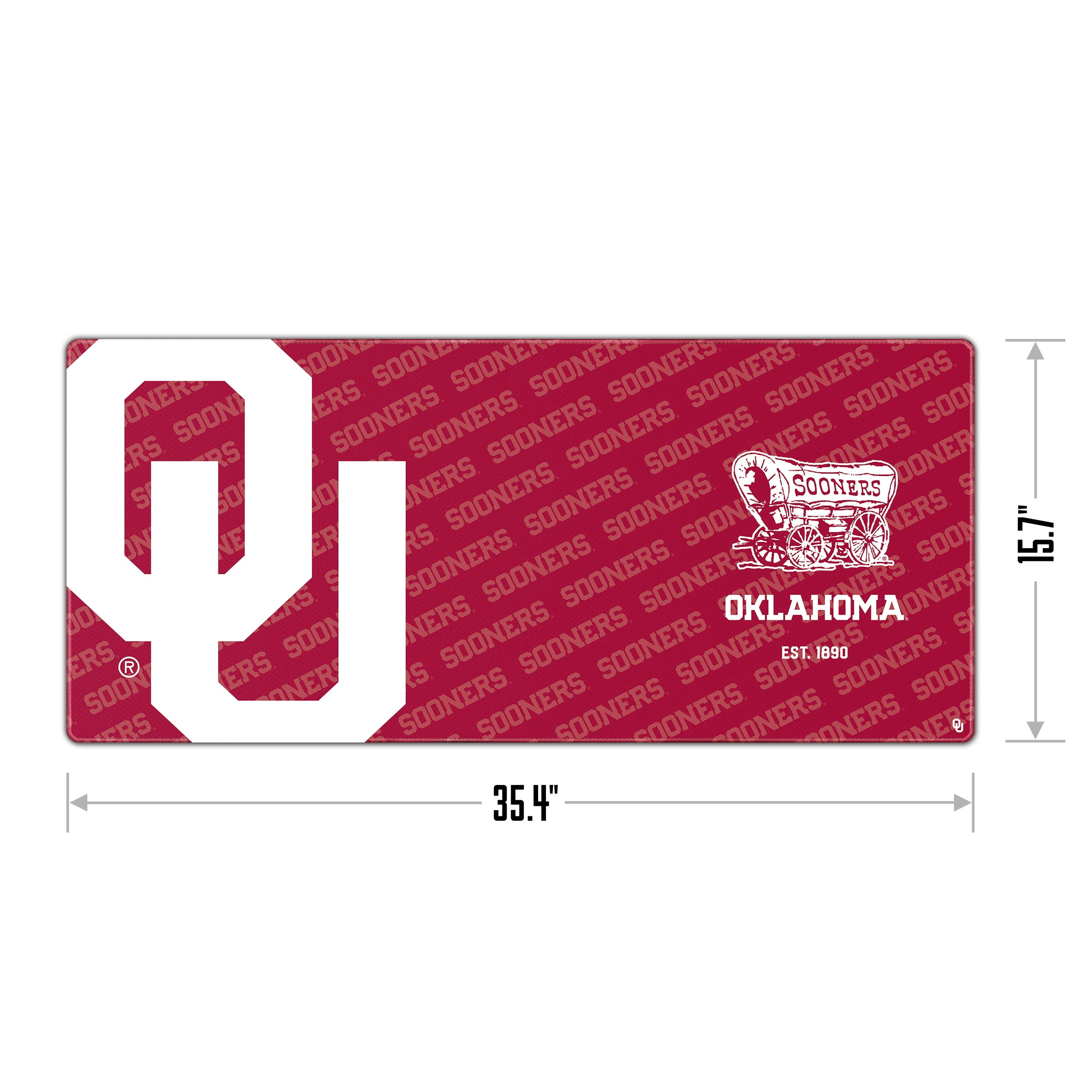 YouTheFan NCAA Oklahoma Sooners Logo Series Desk Pad