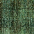thumbnail image 1 of Ahgly Company Machine Washable Indoor Square Abstract Turquoise Blue Modern Area Rugs, 5' Square, 1 of 4