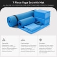 thumbnail image 2 of BalanceFrom Complete 7-Piece Yoga Set with 71” x 24” x 0.5” Extra Thick Mat, Blue, 2 of 7