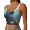 thumbnail image 2 of Fuzoiu Astronaut Contemplating Planet Print Women's Sports Vest,U-Back Sports Tank,Gym Vests,Athletic Sleeveless Shirts,Exercise Undershirts,Yoga, Gym, and Dance Wear-X-Large, 2 of 8