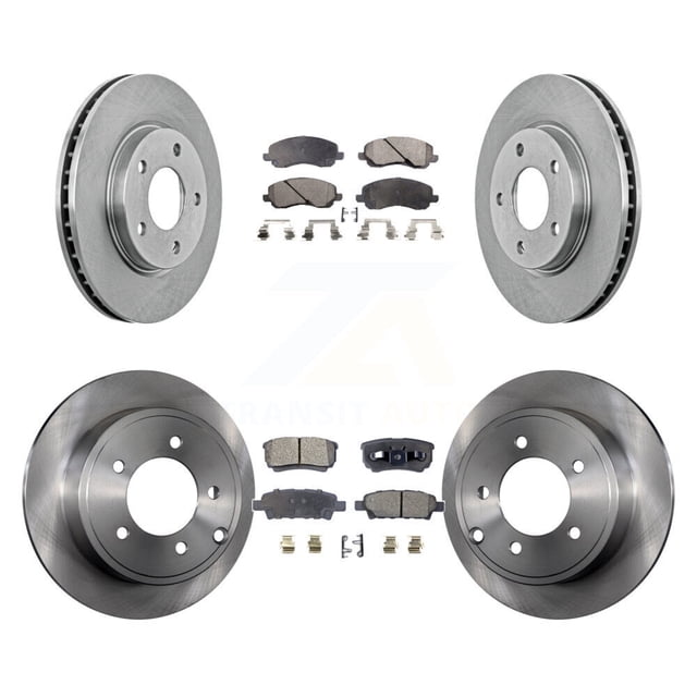 Transit Auto Front Rear Disc Brake Rotors and Ceramic Pads Kit for Car Mitsubishi Lancer Dodge Caliber K8T-101037