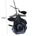 thumbnail image 5 of Artificial Flower Rose with Stem 1Pc Fake Flowers Silk Plastic Artificial Black White Roses Bridal Wedding Bouquet for Home Garden Party Wedding Decoration, 5 of 8