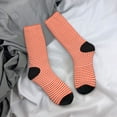 thumbnail image 5 of Cauagu Orange Gingham Print Crew Socks for Women and Men,Adult Athletic Running Socks 1-Pair Sports Socks Work Gear Socks with Moisture Wicking, 5 of 6