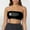 Black, variant on Strapless Bra for Women,Women's Shiny Metallic Strapless Crop Tube Top Rave Bandeau Bra A Strapless Top with A Shiny Leather Base Layer and A Stage Performance Vest Worn Inside Wrapped Around The Che