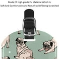 thumbnail image 4 of Square 2Pack PU Leather Mustard Green Dog Pug Cruise Luggage Tag with Privacy Cover and Name ID Tag for Travel Handbags Backpacks Luggage Tags, 4 of 6