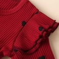 thumbnail image 5 of Up to 65 off!Lolmot Infant Baby Girl Clothes Long Sleeve Ruffle Heart Print Top+Long Pants+Headband 3pcs Romper Pants Set Fall Winter Outfits on Clearance, 5 of 7