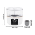 thumbnail image 6 of Round Beverage Dispenser, Indoor White Drink Dispenser, Tabletop 360° Rotatable Drink Dispenser 6L/1.59gal, 6 of 11