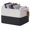 Dark grey, variant on KY Cotton Rope Woven Basket with Handles for Shelves,Toys,Book, Cloth Storage Baskets for Organizing-13.5" x 11" x 9.5" Toy Decorative Organizer for Living Room, Bathroom (White/Brown)