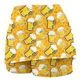 thumbnail image 3 of USSUMA Up to 50% off Womens Shorts Casual Prints Board Pull-on Beer Festival Tiered Lounging Mid Waist Sports Comfy Short Pants Leggings Classic Fit Flowy Shorts for Trekking Yellow L, 3 of 5