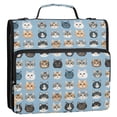 thumbnail image 5 of FORMRS Zipper Binder with Shoulder Strap 2-inch Ring 500 Sheet Capacity File Bag, Vibrant Cute Cat, 5 of 5