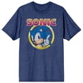 thumbnail image 5 of Sonic the Hedgehog Classic Character and Title Men's Navy Blue Graphic Tee-Medium, 5 of 7