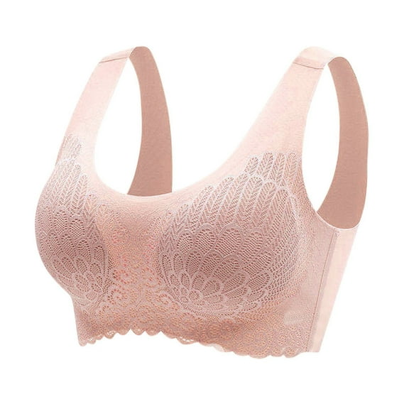 Uqiangy Lace Bras for Women Women's Minimizer Bras Bras for Women Underwire Ultra-Thin Underwear Bra Anti-Sagging Breast Bra Lounge Bras for Women Bras for Women No Underwire Push Up Pink 2XL