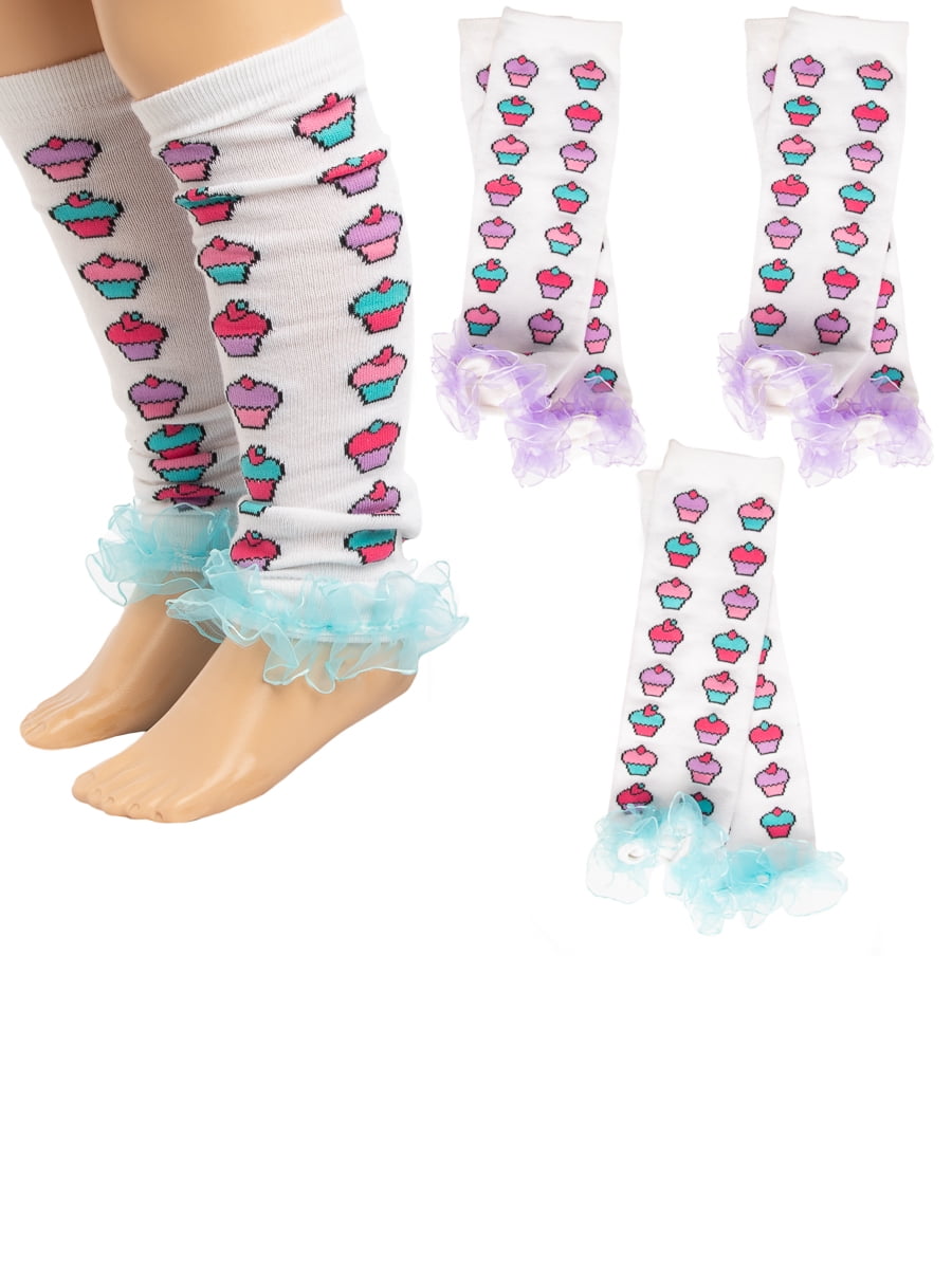 Baby Toddler Girl Polka Dots Flower Winter Warm Socks Tights Arm Leg Warmers NEW 