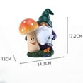 thumbnail image 6 of Funny Resin Garden Gnome Mushroom Statue Solar LED Lights Hand Painted Naughty Dwarfs Figurines Home Lovely Crafts Garden Decoration For Birthday Gifts, 6 of 8