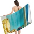 thumbnail image 2 of PHYHOO Funny Pineapple Summer Beach Blue Microfiber Beach Towel for Adult Quick Dry Sand Free Lightweight Oversized Ultra Soft Skin-Friendly Swim Pool Travel Picnic Shower Bath Towel Blanket 30x60in, 2 of 8