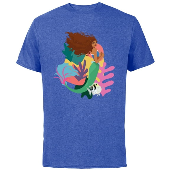Disney The Little Mermaid Ariel and Flounder Find - Short Sleeve Cotton T-Shirt for Adults - Customized-Royal Heather
