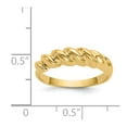 thumbnail image 3 of Real 14kt Yellow Gold Polished Twisted Dome Ring Size: 6; for Adults and Teens; for Women and Men, 3 of 5