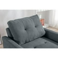 thumbnail image 6 of Hannah Dark Gray Woven Fabric Convertible Armchair Bed, 6 of 11