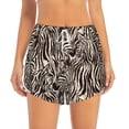 thumbnail image 2 of Goofa Leopard And Zebra1 Printed Women 2 in 1 Running Shorts,Quick Dry Athletic Workout Shorts,High Waisted Athletic Shorts with Liner Pockets-XX-Large, 2 of 9