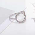 thumbnail image 3 of 1pc Stainless Steel Finger Rings with Cubic Zirconia Stainless Steel color Clear 18mm, 3 of 8