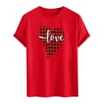 thumbnail image 4 of FAWUUDO Mens Romantic Valentines Short Sleeve T Shirt Round Neck Casual Simple Graphic Print Holiday Casual Wear Red M, 4 of 6