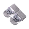 thumbnail image 3 of Povozer Baby Booties Girl Boy Cozy Sock Shoes Toddler Warm Knit Booties(Gray,One Size), 3 of 5