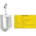 thumbnail image 3 of Induction Urinal Flush Valve Fully Automatic Smart Sensor Toilet Faucet Wall Mounted Touchless Urinal for Public Toilet Men, 3 of 4