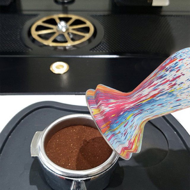Martillo para polvo, prensa para café de acero inoxidable con mango de 58 mm, diseño de primera clase