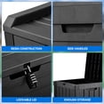 thumbnail image 2 of Louvered Large Deck Box, 31 Gallon Resin Outdoor Storage Box for Patio Furniture, Garden Tools and Pool Supplies, Lockable Recessed Lid and Side Handles, Waterproof and UV Resistant, Black, 2 of 6