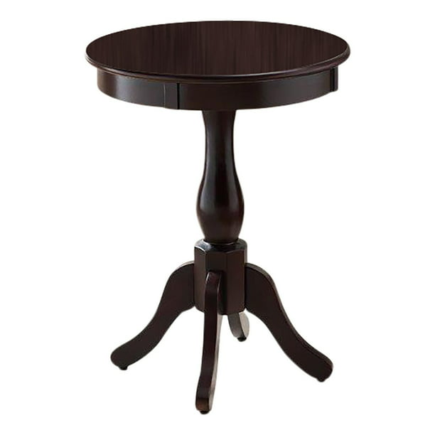 Kings Brand Furniture Cherry Finish, 30 Inch Round Pedestal Side Table