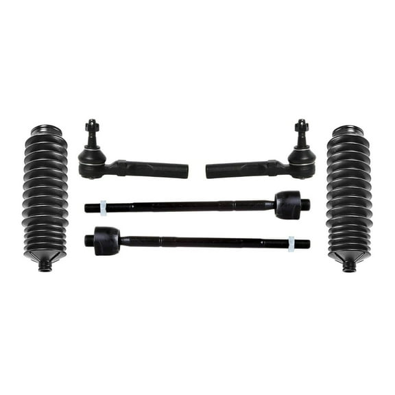 6 Pieces Front Outer & Inner Tie Rod Ends   Steering Gear Bellow Left Right Set Fits select: 1997-1998 CHEVROLET MALIBU, 1997-1998 OLDSMOBILE CUTLASS