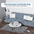 thumbnail image 3 of Cable de extensión largo NTONPOWER, cable de extensión plano ultrafino debajo de alfombras y alfombras, 3 of 5