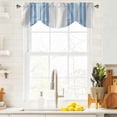 thumbnail image 3 of Blue Gray Stripes Tie Up Valance Curtains for Windows, Kitchen Curtains Window Treatments, Contemporary Minimalist Abstract Lines Short Window Shades Valances for Bedroom Bathroom Cafe 42"x12", 3 of 8